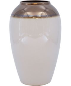 Vāze TITAN STONE D17xH27cm, balta/zelta Jaunumi, mēbeles, māja