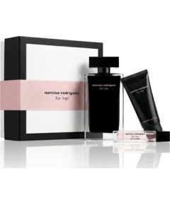 Narciso Rodriguez for Her EDT gift set 100 ml, body lotion 50 ml and miniature EDT 10 ml 100ml Dāvanu komplekti