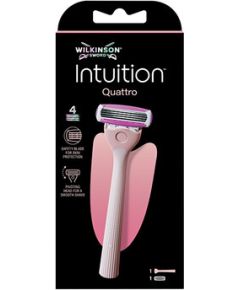 Wilkinson Sword Intuition Quattro - Holicí strojek + 1 hlavice Smaržas - NESAKĀRTOTS
