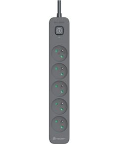 Tracer 47813 Super Line+ Graphite 1.5m (5 outlets ) Strāvas pagarinātāji