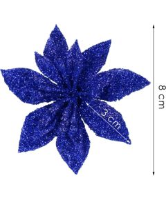Ziemassvētku dekorācija- puansetijas zieds Springos CA1239, 15 cm Ziemassvētku dekorācijas
