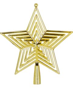 Верхушка для елки Springos CA1277 23 см золотая звезда  Eglīšu rotājumi