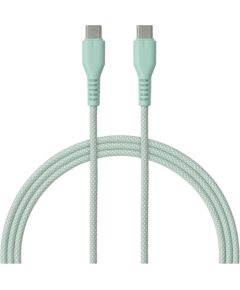 Qualo QKN-CC-21 USB-C - USB-C Kabelis 1.5m Mint Data USB kabeļi