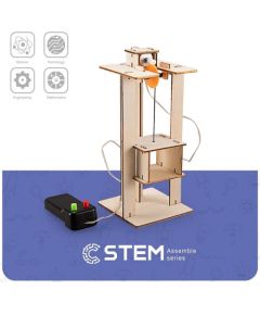 Extradigital Wooden Assembly Kit Elevator, STEM Educational Toy Konstruktori 