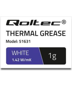 Qoltec Thermal paste 1.42 W/m-K | 1g | White
