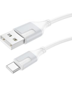 USB cable Borofone BX101 USB-A to USB-C 1.0m white Data USB kabeļi