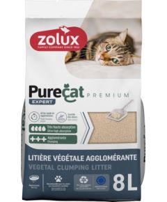 Żwirek dla kota Zolux ZOLUX Żwirek dla kota zbrylający roślinny PURECAT PREMIUM 8L Kaķu pakaiši