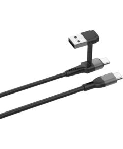 Qualo QKN-2in1-CCA-01 Kabelis 2in1  USB-C / USB-A / 1.2m / 15W Data USB kabeļi