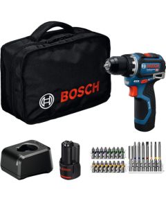 Bosch Powertools cordless drill/driver GSR 12V-32 Professional, 12Volt (blue/black, 2x Li-ion battery 2.0Ah, 24-piece accessory set, tool bag) Jaunumi -Dārzam