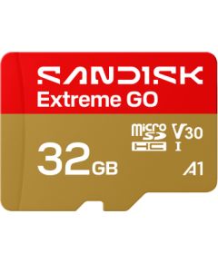 SanDisk Extreme Go - 32 GB - A1 / Video Class V30 / UHS-I U3 - microSDHC UHS-I Atmiņas kartes micro SD SDHC
