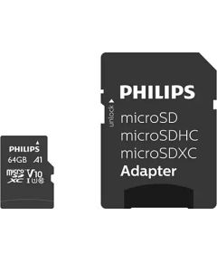 Philips MicroSDXC 64 GB Class 10 UHS-I/U1 A1 V10 (FM64MP45B/10) Карты памяти