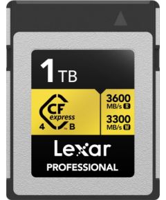 Lexar Professional Gold CFexpress 1 TB  (LCXEXP4001T-RNENG) Atmiņas kartes micro SD SDHC