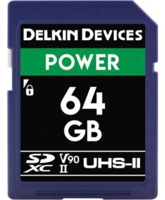 Delkin Power 2000x SDXC 64 GB Class 10 UHS-II/U3 V90 (DDSDG200064G) Atmiņas kartes micro SD SDHC