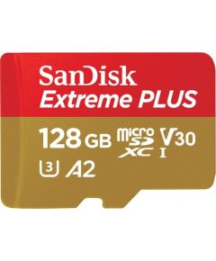 SANDISK Extreme Plus MicroSDXC 128 GB Class 10 UHS-I/U3 A2 V30 (SDSQXBD-128G-GN6MA) Карты памяти