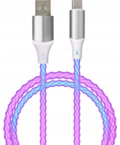Qualo QCS-AC-00 Glowing Кабель USB-A – USB-C /15W /  1m / LED Дата USB-кабели