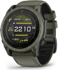 Garmin tactix 8 AMOLED viedpulkstenis, 51 mm, Cerakote, Applied Ballistics Ultralight kalkulators, olīvzaļā krāsā Smart-Watch Pulksteņi
