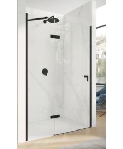 Huppe dušas durvis stūrim/nišai Concept 400, 900 mm, h=1970, kreisā puse,  melns/caurspīdīgs stikls AP Dušas stūri