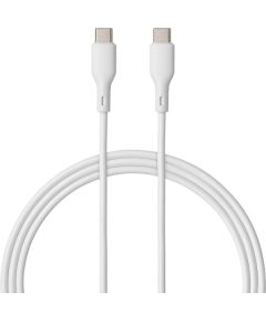 Qualo QRC-CC-00 Kabelis USB-C – USB-C / 1.5m / 60W / balts Data USB kabeļi