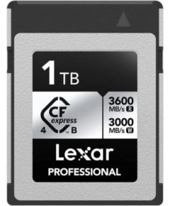 Lexar CFexpress 4.0 Pro silver, R3600/W3000 1TB Atmiņas kartes micro SD SDHC