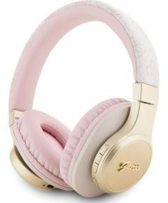 Guess   PU Leather 4G Script Logo BT5.3 Stereo Headphone Pink Austiņas