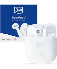 3MK   MovePods 6.5 hours Bluetooth 5.3 White Наушники