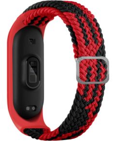 iLike   Mi Band 3/4/5/6 Braided Fabric Strap Red Black Smart-Watch aksesuāri