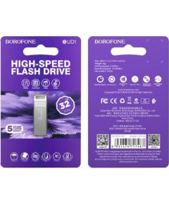 Borofone   PENDRIVE BUD1 NIMBLE USB 2.0 32GB Silver USB Flash atmiņas