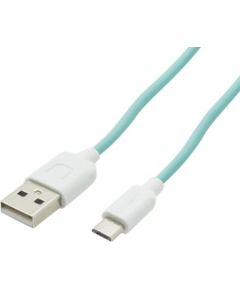 USAMS   US-SJ098 USB A to Micro USB Charging Cable 1M Cyan Дата USB-кабели