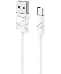 USAMS   U-Gee Pro PVC Universal Micro USB to USB Data & Fast 2A Charger Cable 1m White Data USB kabeļi