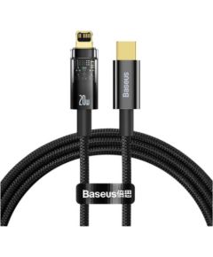Baseus   Explorer Series cable USB Type C - Lightning 20W 1m Black Дата USB-кабели