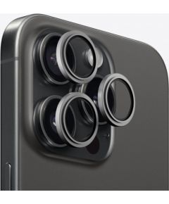 Evelatus Apple  iPhone 15 Pro / 15 Pro Max Camera Lens Protector Armor Black Titanium Ekrānu aizsardzība