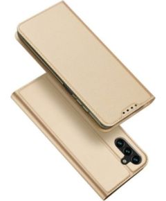 Dux Ducis Samsung  A14 5G Flip Card Wallet Stand Gold Neoriģinālie Maciņi