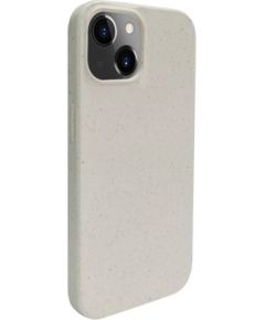 iLike Apple  iPhone 14 Silicone plastic case Eco Print Design White Neoriģinālie Maciņi