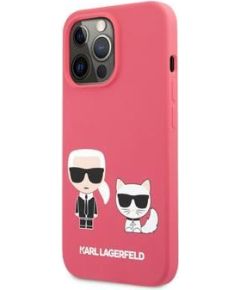 Karl Lagerfeld Apple  iPhone 13 Pro Choupette Liquid Silicone Case Red Neoriģinālie Maciņi