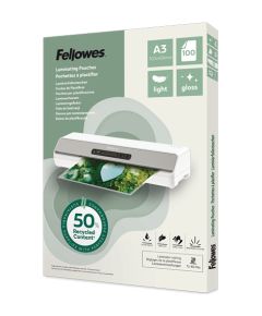 Laminēšanas plēves Fellowes Eco 100gab Gloss A3 Laminēšanas iekārtas