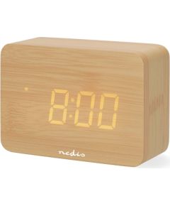 Nedis digitālais radio modinātājs, koka - CLDK2008BN Радио,Радио будильники