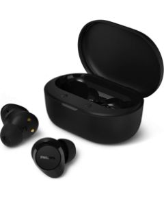 PHILIPS TAT1300BK/00 in-ear true bezvadu austiņas ar portatīvo uzlādes ietvaru, melnas Austiņas