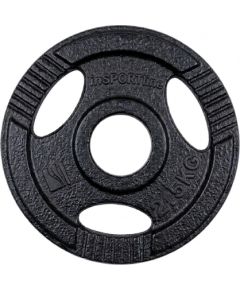 Cast Iron Olympic Weight Plate inSPORTline Hamerton Black 2.5 kg, 50 mm Hanteles
