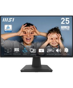 LCD Monitor MSI PRO MP252 24.5" Panel IPS 1920x1080 16:9 100Hz Matte 1 ms Speakers Tilt Colour Black PROMP252 LED / LCD мониторы