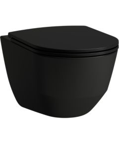 Laufen pods ar QR/SC Slim vāku Pro rimless, stiprināms pie sienas, 360x530 mm, matēts melns Крупная бытовая техника