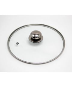 Stikla vāks ar nerūsējošā tērauda rokturi, 24 cm, 3025, Michelino. Citi trauki