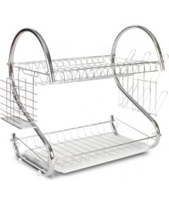 Trauku žāvētājs Rosberg R53000H, hromēts, 2 līmeņi, 40x25x39cm Citi trauki