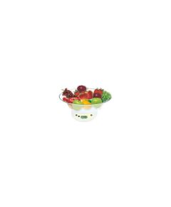 Цифровые кухонные весы Rosberg R51651B, 5 кг, чаша, батарейки, ЖК-экран, белые Кухонные весы