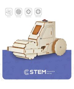 Extradigital Wooden Assembly Kit Electric Road Roller, STEM Educational Toy Конструкторы