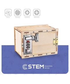Extradigital Wooden Assembly Kit Mechanical Lockbox, STEM Educational Toy Конструкторы