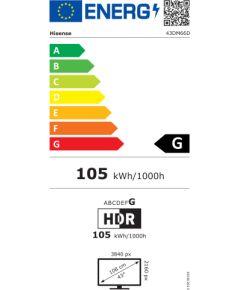 Hisense 43DM66D Digital Signage Display 43 " Landscape/Portrait 24/7 Android Wi-Fi 8 ms 178 ° 178 ° 500 cd/m² Industriālie monitori IPS / DSP / Public / Info Displays