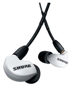 Shure AONIC 215 - in-ear headphones with single transducer and 3.5mm cable (white) Aудио-видео