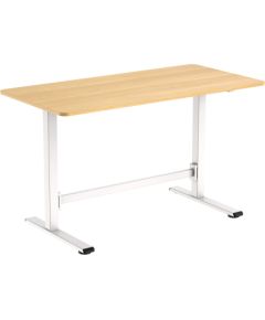 Desk ERGO manual 120x60xH70-115cm, oak/white Новинки Для дома и сада 