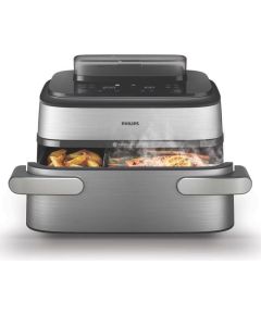Philips 5000 Series, 9.5 L, 2750 W, steam function, silver/black - Airfryer Karstā Gaisa Katli (AirFryer)