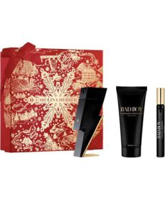 Carolina Herrera Bad Boy Dárková sada EDT 50 ml, sprchový gel 100 ml a miniaturka EDT 10 ml 50ml Парфюмерные наборы